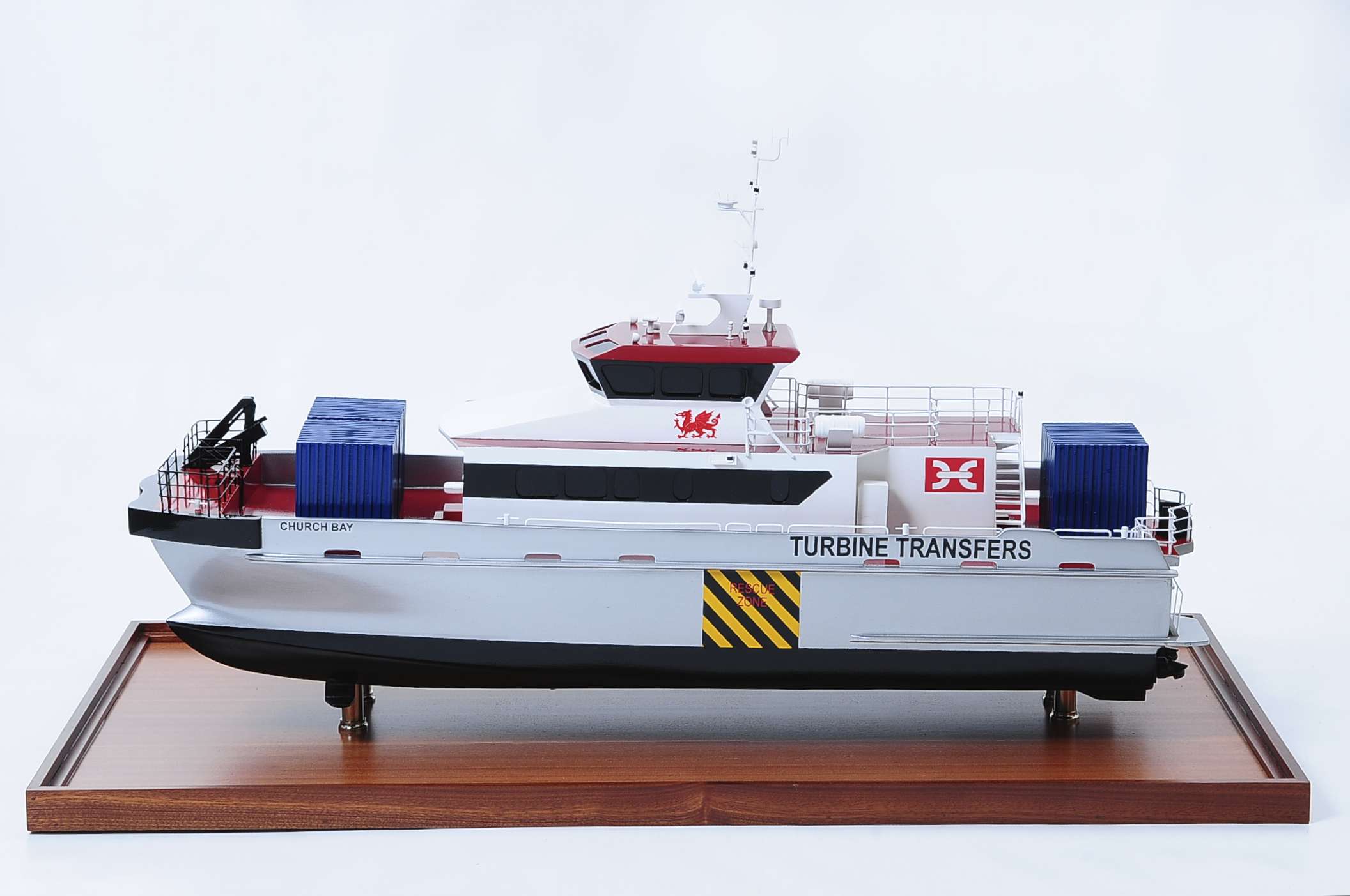 Turbine Transfer Catamaran Display Ship Model - Premier Ship Models