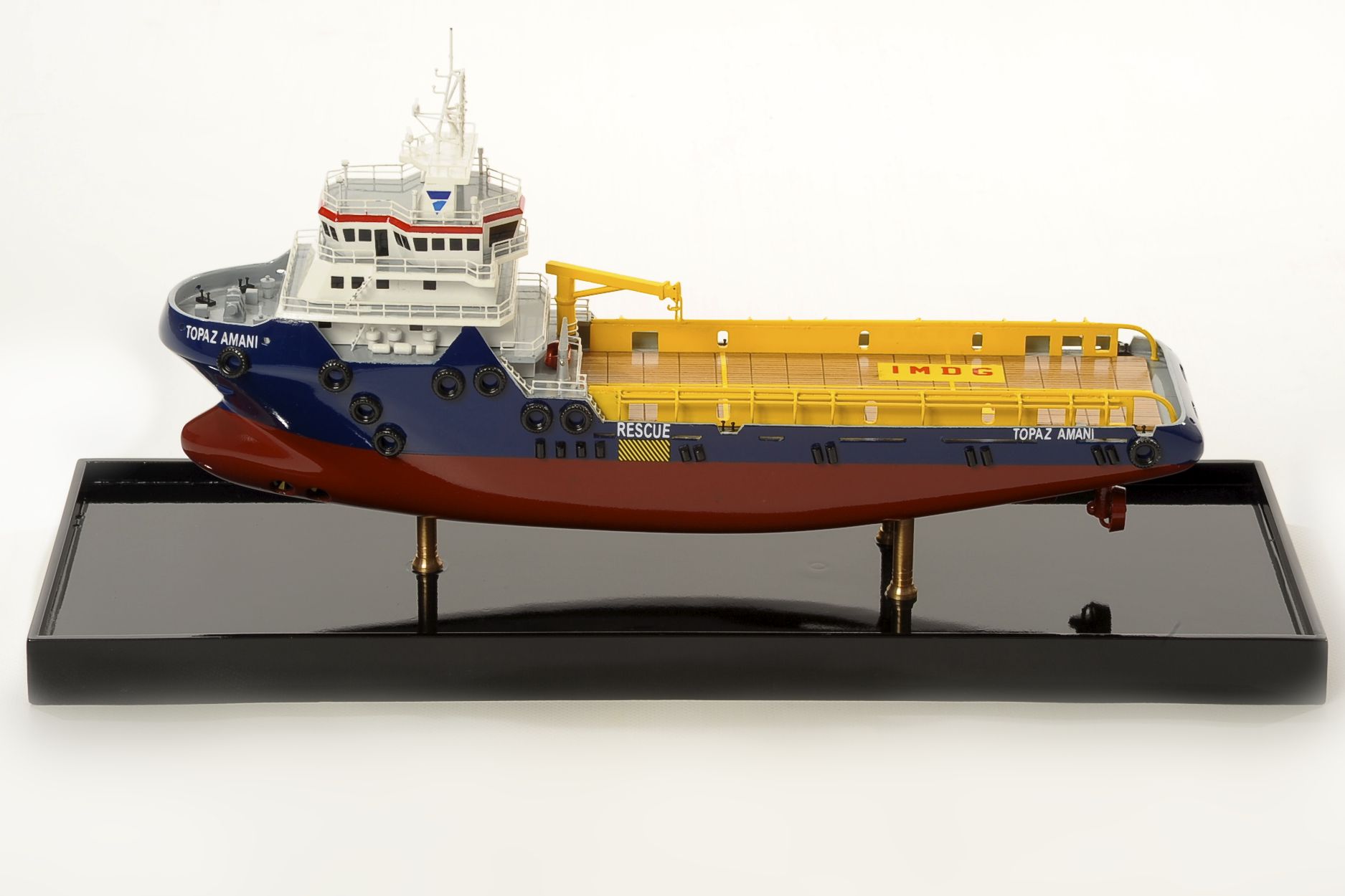 Topaz Marine Supply Vessel Display Ship Model - Premier Ship Models