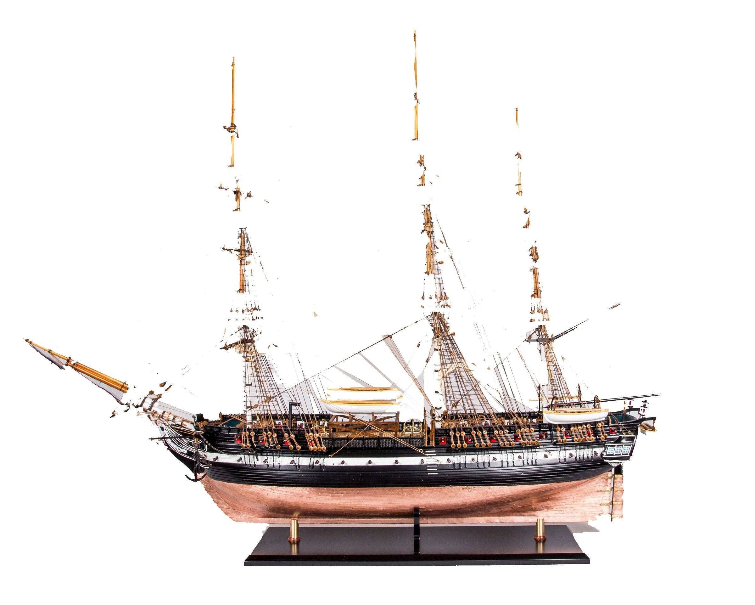 USS Constitution Display Ship Model (Brass Hull) - Premier Ship Models