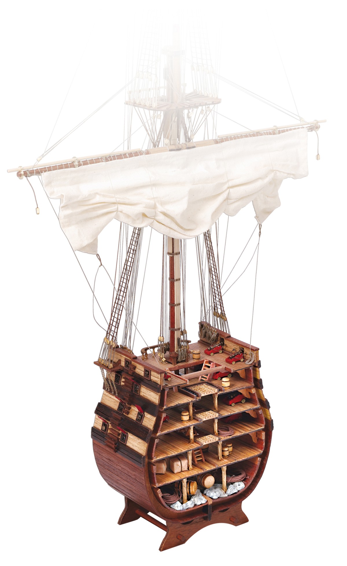 Santisima Trinidad Cross Section Model Boat Kit - Occre