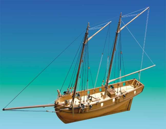 HM Schooner Ballahoo Model Boat Kit - Caldercraft