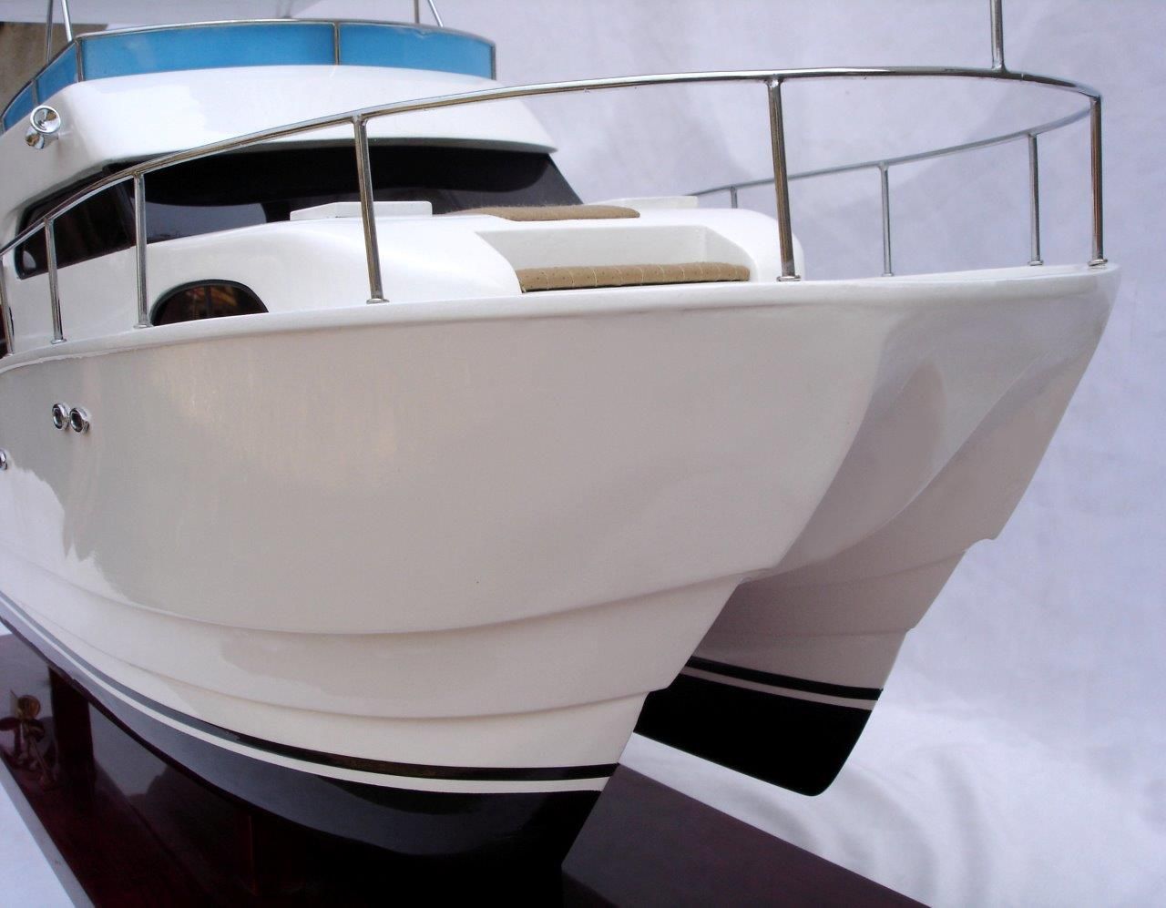 Twin-Hull Viking Sport Yacht Display Ship Model - GN