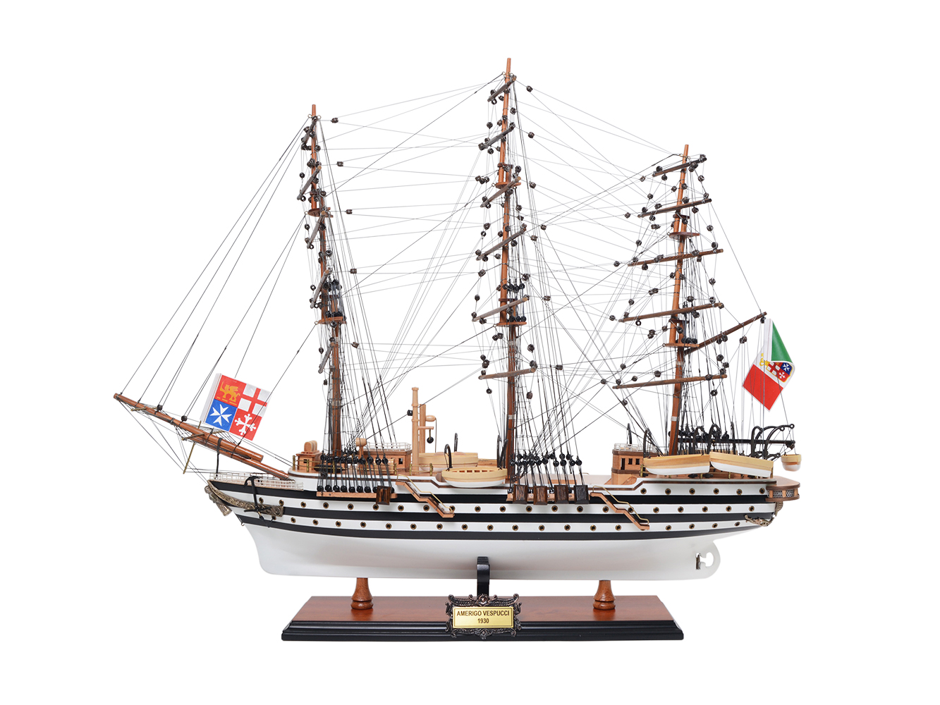 Amerigo Vespucci Painted Medium Display Ship Model - OMH