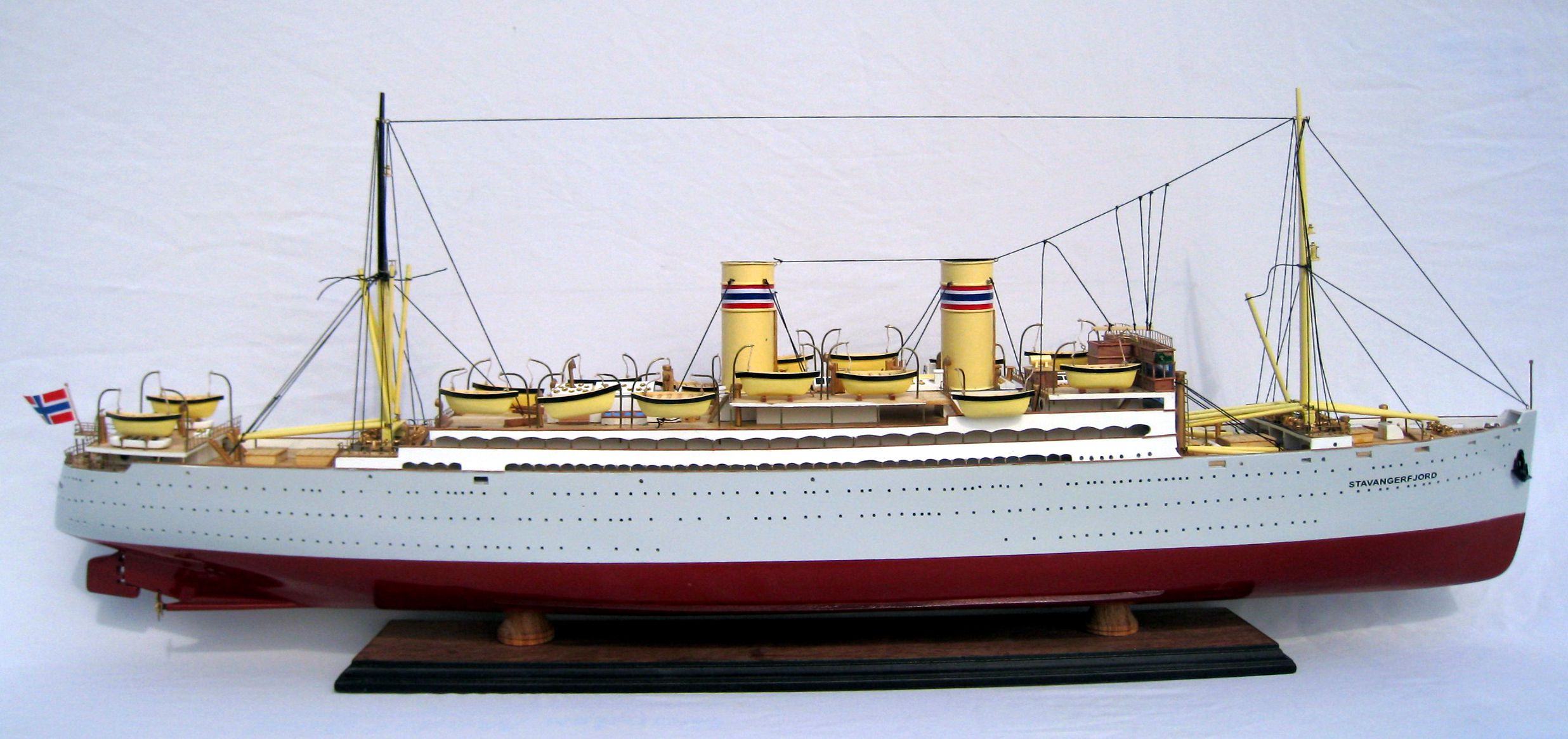 SS Stavangerfjord Wooden Display Ship Model - GN