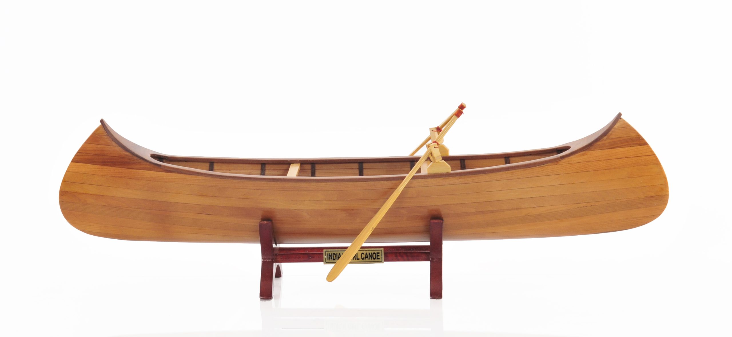 Indian Girl Canoe Display Ship Model - OMH