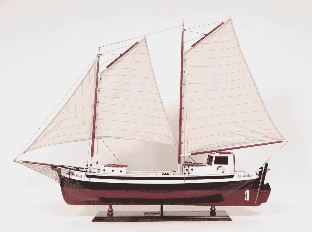 La Gaspsienne Painted Display Ship Model - OMH