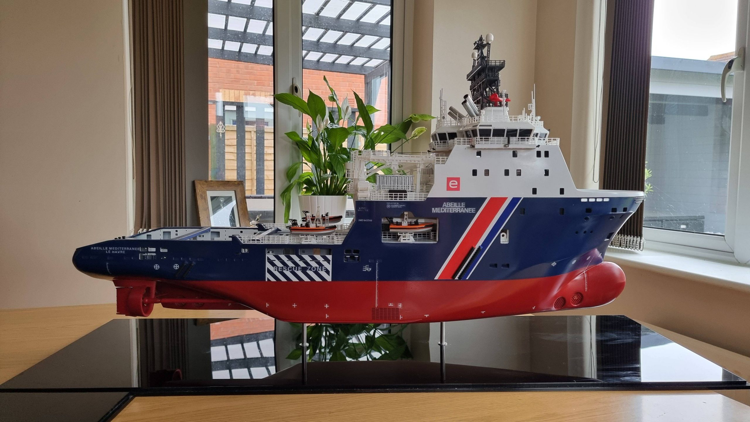 Abeilles Offshore support vessel Display Ship Model - Premier Ship Models