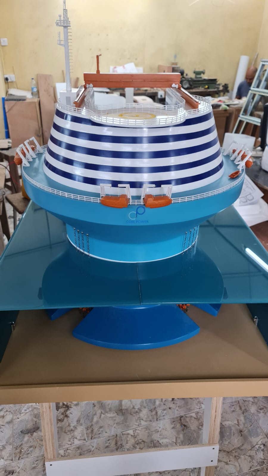 Floating Nuclear Power Plant Display Ship Model - Premier Ship Models