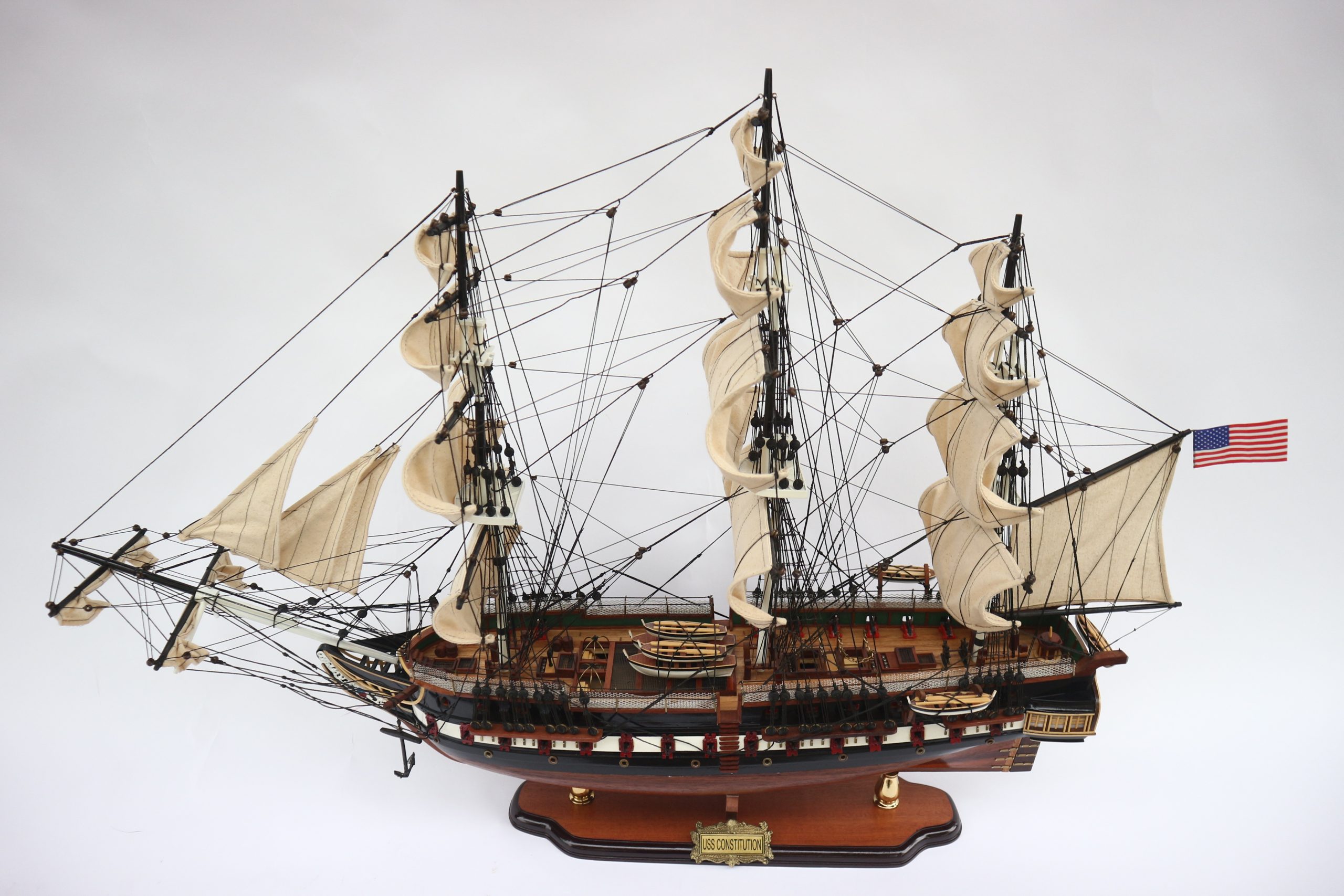 USS Constitution Wooden Display Ship Model - GN