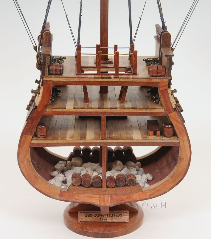 USS Constitution Cross Section Display Ship Model - OMH