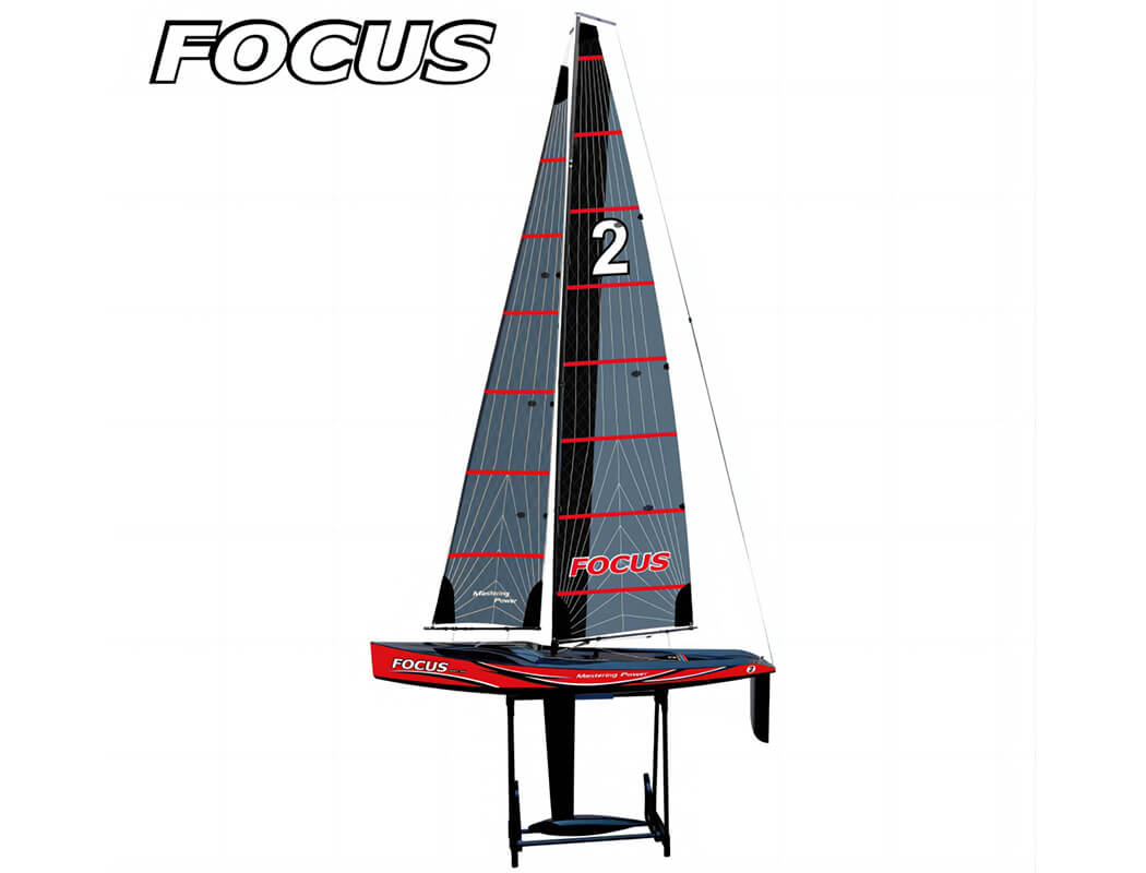 Focus V3 One Metre Sailboat Red RTR RC Model - Joysway
