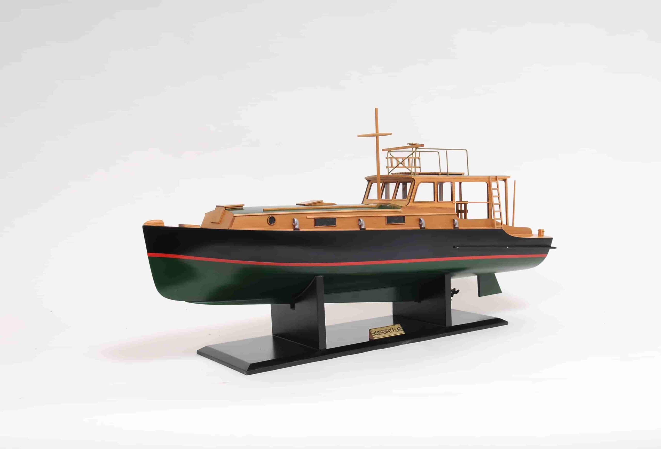 Hemingway Pilar Fishing Display Ship Model - OMH
