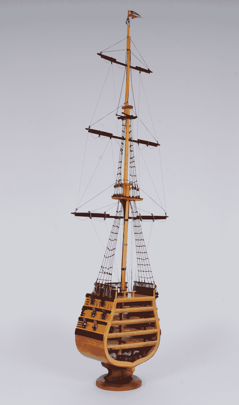 HMS Victory Cross Section Display Ship Model - OMH