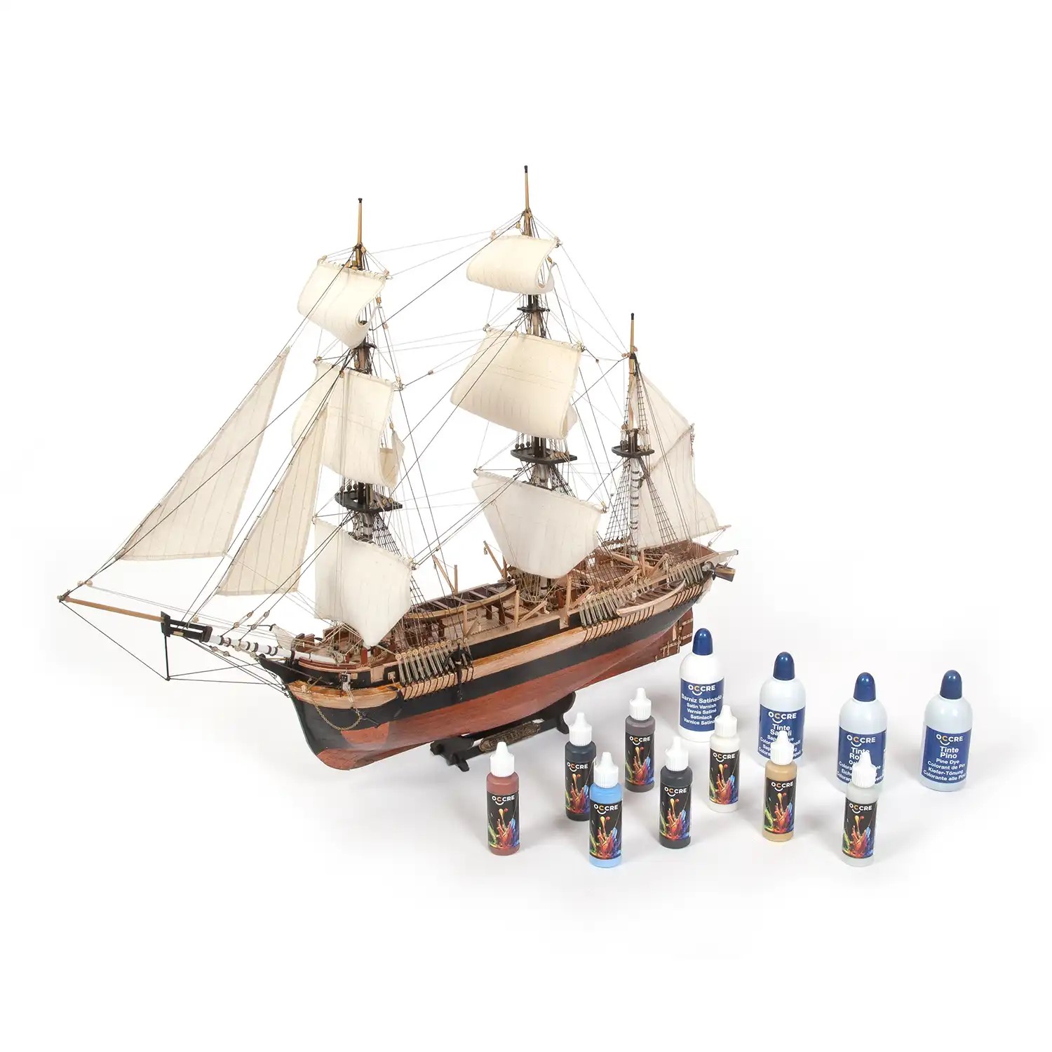 Maqueta_barco_madera_EREBUS_OcCre_Pack_Pinturas