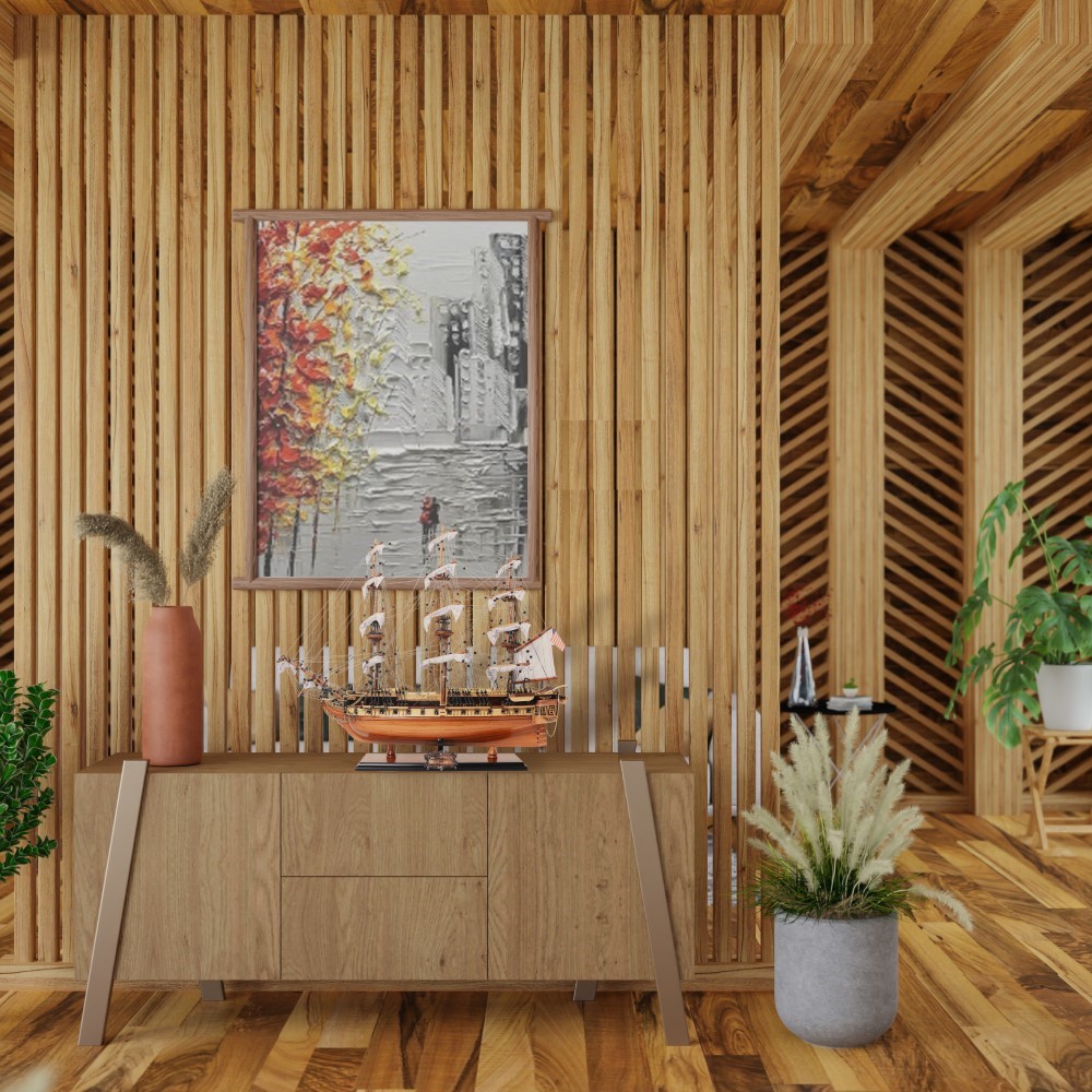 Poster Frame in living room Psd Mockup