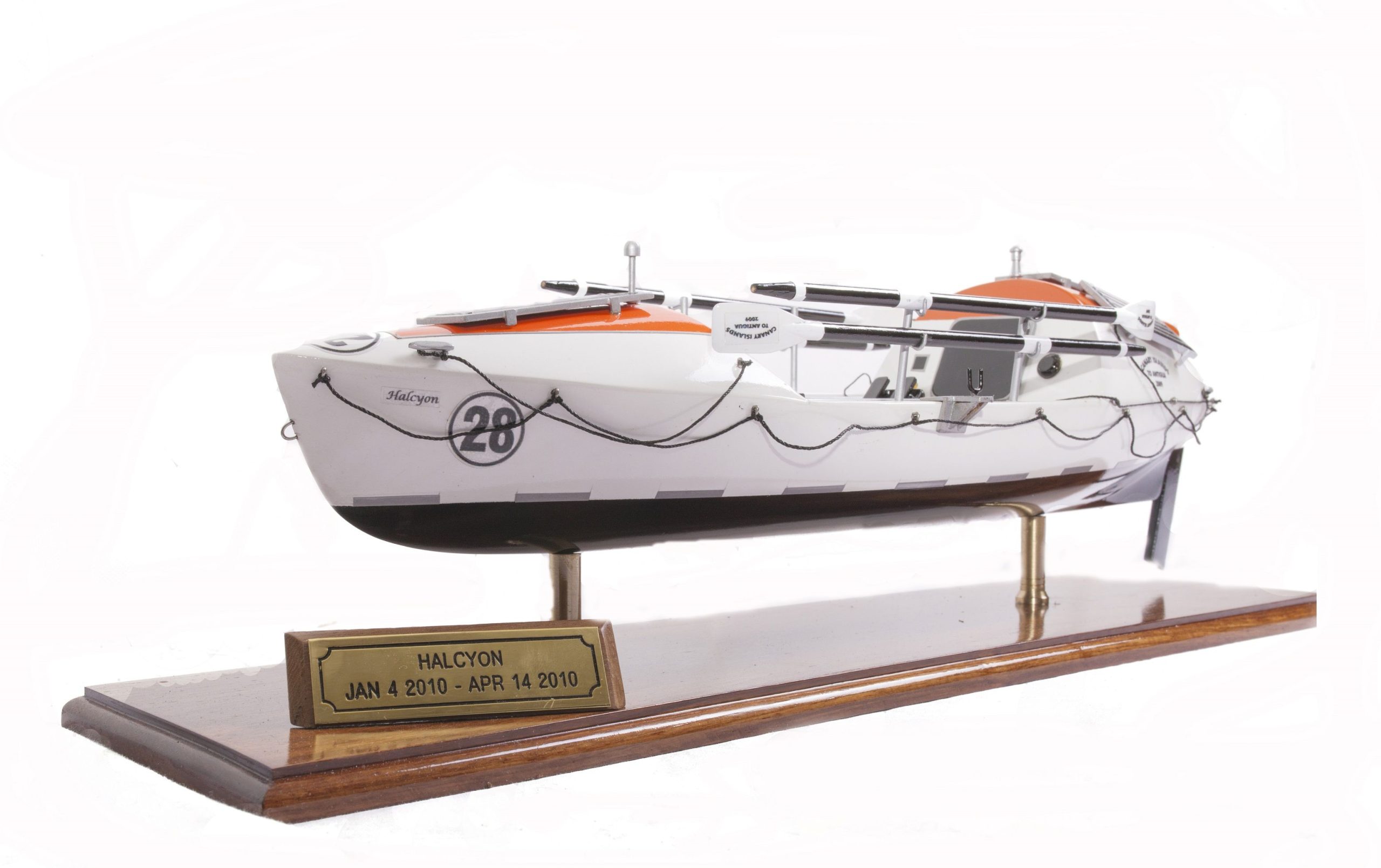 Halcyon Rowing Boat Display Ship Model - Premier Ship Models